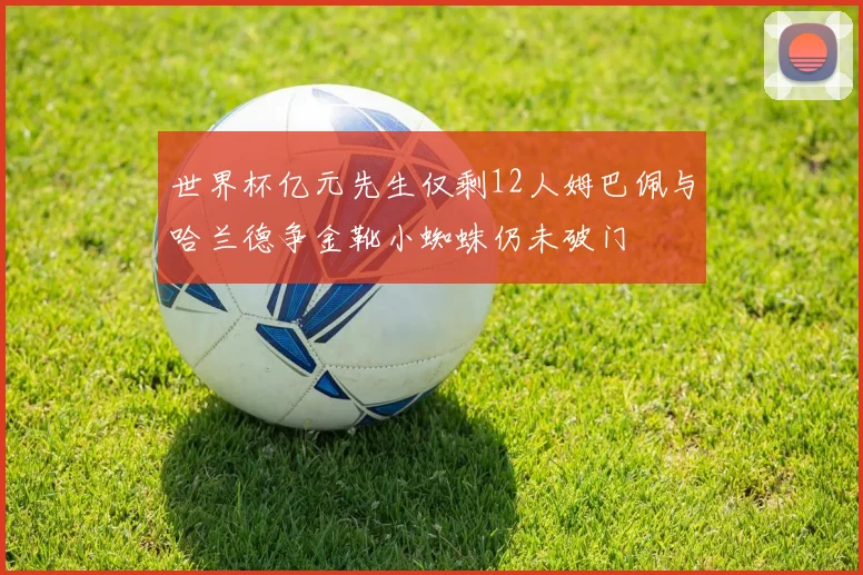 世界杯亿元先生仅剩12人姆巴佩与哈兰德争金靴小蜘蛛仍未破门
